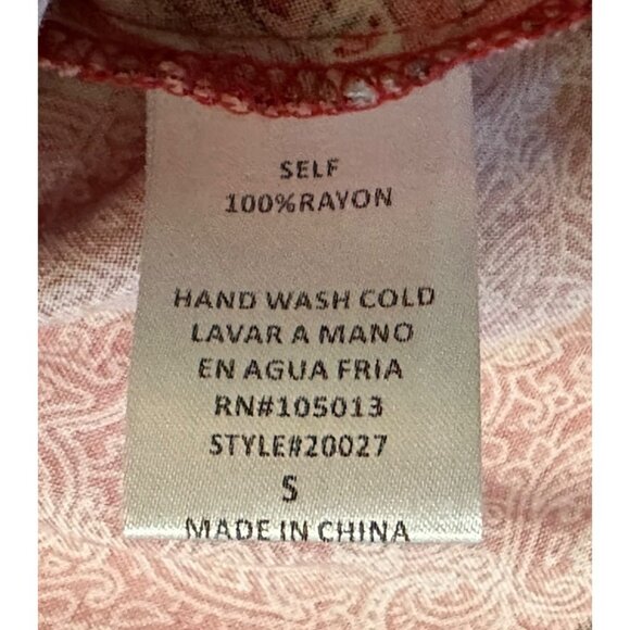 Lot of 2 ANDREE By Unit Brand Colorful Floral Blouses 100% Rayon Women's Size S - Picture 5 of 16